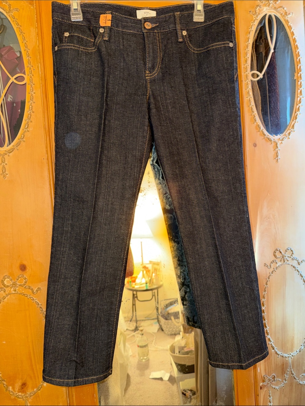 LOFT Straight-Leg Dark Indigo Jeans